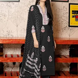 Anni Designer Floral Printed V-Neck Straight Kurta With Palazzos And Dupatta-picture-48