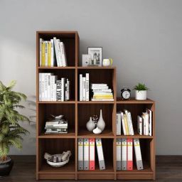 woodbuzz Cubix Bookshelf in Walnut Finish-picture-13