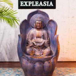expleasia Leaf Buddha Antique Blue & Copper Fiber Glass Indoor Fountain-picture-34