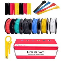 Plusivo 22AWG 600V 6 Colour Tinned Hook Up Wire Kit – Multicore-18