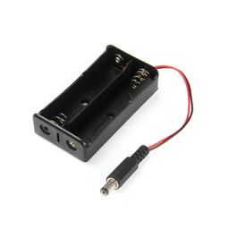 2 X 18650 Black Battery Holder with DC Power Plug-10
