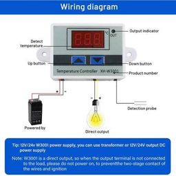 Real Instruments XH W3001 Digital LED Display Temperature Controller 220V 1500W 10A LED Temperature Controller With Thermostat Control Switch NTC Sensor Probe For Egg Incubator image 3