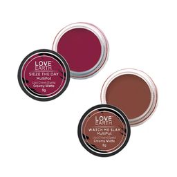 LOVE EARTH Set of 2 Creamy Matte Lip & Cheek Tint 8 g Each - Watch Me Slay & Sieze The Day-24