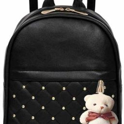 Small 12 L Backpack Stylish and Trending New Design Women Backpack for College (Black)-image-8