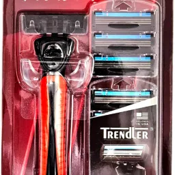 Men’s Shaving Razor – Red Handle with 10 Refill Cartridges | Smooth Shave Kit, Men-18