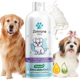 Extra White 5 in 1 Dog Shampoo & Conditioner with , Natural Herbs Allergy Relief, Anti-microbial, Whitening and Color Enhancing, Anti-itching With Tea Tree, Aloe Dog Shampoo-image-101