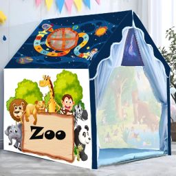 Wildlife Adventure Jungle Zoo kids Play Tent House-image-61