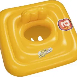 kids (IND*82) Seat for learning to swim Yellow With Free Pump Inflatable Swimming Safety Tube-0