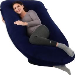 Maternity Pillow Microfibre Solid Pregnancy Pillow Pack of 1-image-0