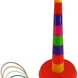 3 jokers 2 in 1 Ring Toss Game | Color Recognition Aim and Strike Game for Boys and Girls image 2