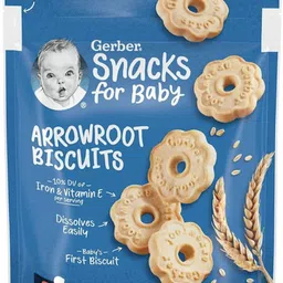 gerber Snacks for Baby Arrowroot Biscuit Baby Snacks 160 g-picture-3