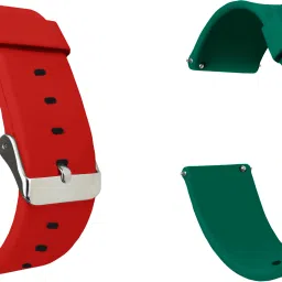ACM WSM7A22RDGR2376 Pack of 2 Watch Strap Silicone 22mm for Gtab Gt1 Smartwatch (Red/Green) Smart Watch Strap-image-34
