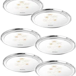 Rajbhog Plates/Thali High Gloss Mirror Finish (Set of 6) No.12 Plate Plate Serving Set-image-18