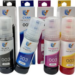 JET TONER PREMIUM QUALITY EP 003 REFILL INK COMPATIBLE FOR EP L3101SERIES - 65ML EACH Black + Tri Color Combo Pack Ink Bottle-image-10