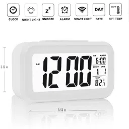 jazam Digital White Clock image 3