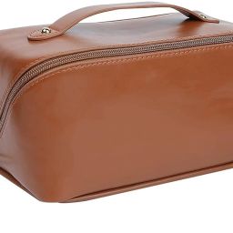 Women Brown Cosmetic Bag-image-4