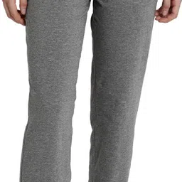 enamor E014 Mid-Rise Straight Leg Women Self Design Grey Track Pants-picture-43