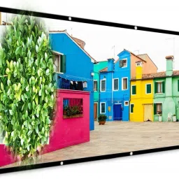 Moiz 84” Projector Screen (Foldable) 6 x 4 Feet 4:3 Ratio 3D UHD Supported Projector Screen (Width 184 cm x 124 cm Height) Flexible and Foldable Material 1.2 Gain, Black Coated From Back Side, Supports UHD-3D-4K-8K Projector Screen (Width 183 cm x 124 cm Height)-15