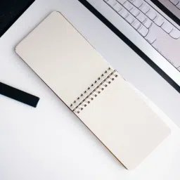 innaxa A6 Blank Notepad - 100 GSM Paper, Black Cover | Wirebound Pocket Notebook A7 Note Pad Notebook for Notes, Sketching & Ideas 50 Pages image 2