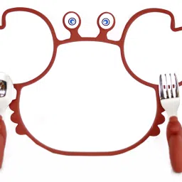Cute Crab Silicone Suction Plate for Babies &Toddlers Food Grade Silicone Set- Silicon-image-14
