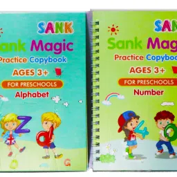 Sank Magic Tracing Book For kids ,Reusable (4 Books + 1 Pen + 10 Refill)-2
