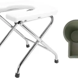 Western Toilet Seat Anti Skid Stool Silver Commode Shower Chair-picture-14