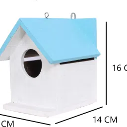ganga enterprise Bird House Nest for Sparrow and other Garden Birds Pack of 2 Different Color Bird House image 4