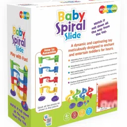 zokato Baby Spiral Slide 4 Level Ball Rolling Twist & Turn Slide Stacking Tower image 5