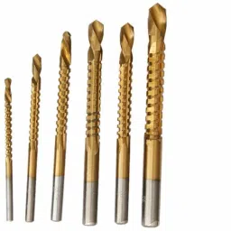 Set of 6pcs Ti Step Drill Bit Woodworking Metal Cutting Hole Saw AASONS 6pcs 3-8mm Serrated Grooving Cutting Carpenter Tap Spiral bit set-27