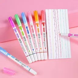 searegal Designer Linear Roller Curve Highlighter Pens Set image 2