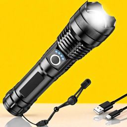 X484 High Power Rechargeable Torch – Rugged LED Torch for Home and Travel Torch-image-0