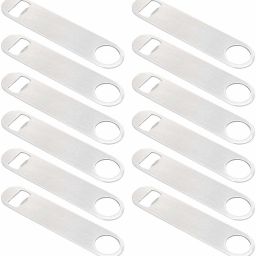 12 PCs Steel Bottle Opener Liquor Bottle Can Opener Flat Blade Opener For Bar Restaurant and Kitchen 12 PCs Stainless Steel Flat Blade Bottle Opener Beer Liquor Bottle Opener For Kitchen Bar Restaurant Bottle Opener-image-81