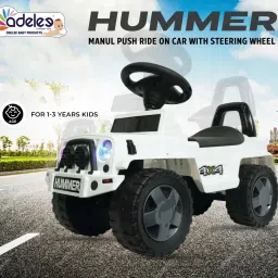 Manual Push Stylish Hummer Ride On Car With Music & Lights For Unisex Kids Car Non Battery Operated Ride On-19