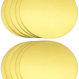 8-Inch Gold Dessert Board | Round MDF Base Paper Cake Server-1
