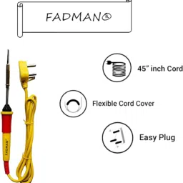 fadman 1Pc Desolder Pump|1Pc Magnifying Glass|1Pc Screw Driver 2IN1|1Pc Tester|1Pc Multimeter|1Pc Cutter|1Pc 20w Glue Gun|Sticks(5)|1Pc Tape|2Pcs Soldering Iron 25 W Simple image 3
