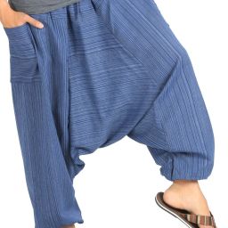 Solid Cotton Men Harem Pants-image-99
