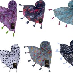 Printed Chiffon Women Multicolor Fancy Scarf, Scarf, Stole-image-88