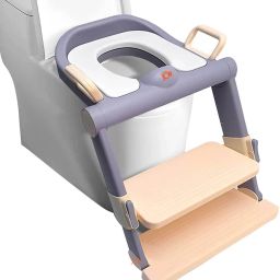 Non-Slip Foldable Kids Potty Training Toilet Seat Chair With Stairs For Toddlers Potty Seat-image-52