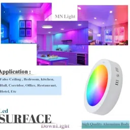 mnlight 9W 3-in-1 Multicolour Surface panel Led Recessed Ceiling Lamp image 3