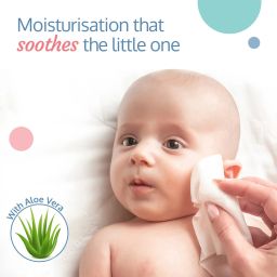 luvlap Paraben Free wipes for baby with Aloe Vera, Fragrance Free, 72 wipes/pack image 2