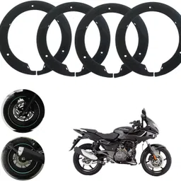 sunriders Bike Wheel Cover 17 Inch For Bajaj Pulsar 180 Black Half Pack of 4 Pc Wheel Cover For NA NA-picture-8