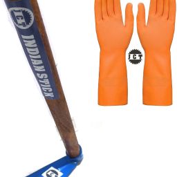 PACK OF 2 GARDEN TOOLS SPADE WITH WOODEN HANDLE AND GARDEN GLOVES Garden Tool Kit-image-54