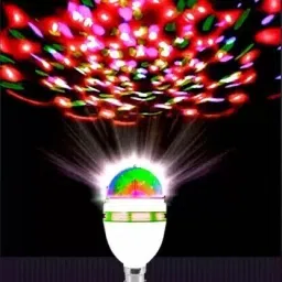 360 Degree LED Crystal Rotating Bulb Magic Disco LED Light Single Disco Ball-11
