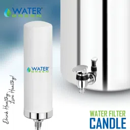water green Ceramic Regular Candle (Pack Of 2) Solid Filter Cartridge image 2