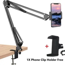 Wanzhow Overhead Tabletop Video Stand Phone Holder Metal Long Lazy Arm Bracket Tripod Tripod, Tripod Clamp, Tripod Ball Head, Monopod, Tripod Bracket-12