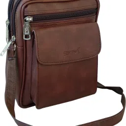 Brown Men & Women Sling Bag Stylish Sling ,Cross body sling,Travel,office bag,side bag for men and women-image-33