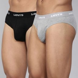 Pack of 2 Contoured Double Pouch, Tag Free & Smartskin Technology Style# 002 Classic Solid Men Brief-11