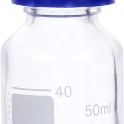 50ml Round Reagent Media Glass Bottle With GL25 Polypropylene Screw Cap Laboratory Dropper Bottle-13
