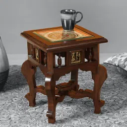mudramark from pepperfry Yuge Teak Wood End Table in Walnut Finish-picture-30