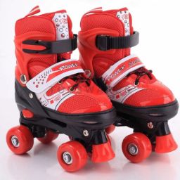 Adjustable Shoe Roller Skates with Toe Quad Roller Skates - Size 7 UK-picture-24